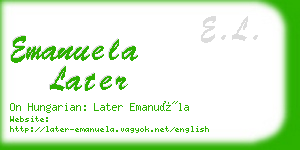 emanuela later business card